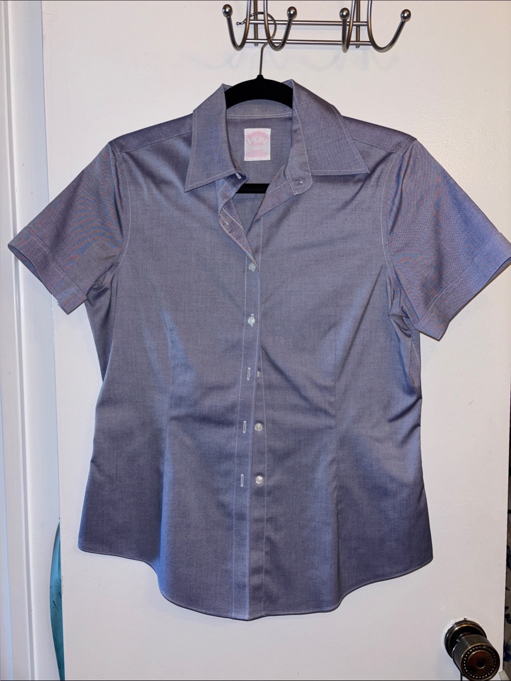 Brooks Brothers Short-Sleeve Button-Down Shirt in Blue-Gray